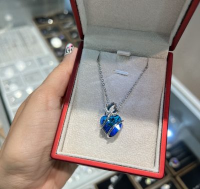 گردنبند تمام استیل قلب سواروسکی 💙