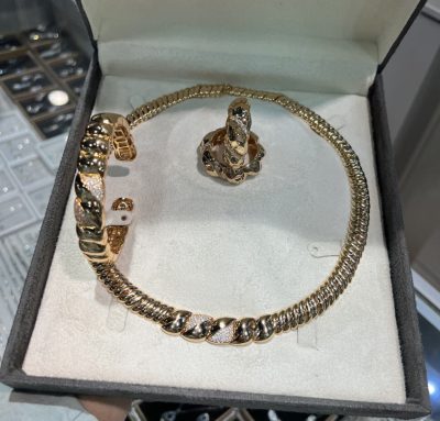 گردنبند و  بنگل  طرح طلا لوکس ژورنالی 🤌🤤🤩