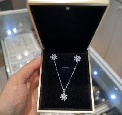 نیمست نقره جواهر گل 🌸🤌💎