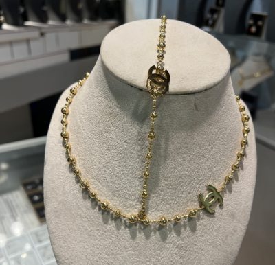 ست گردنبند و دستبند تمام استیل شنل 🤤🤩