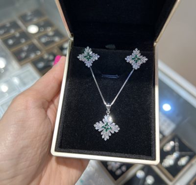 نیمست نقره جواهر خاص زمرد 💚