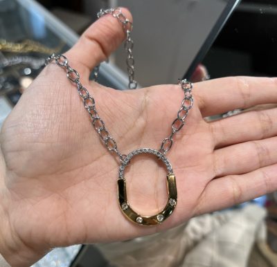 گردنبند تمام استیل تیفانی لاک دو رنگ 🤩