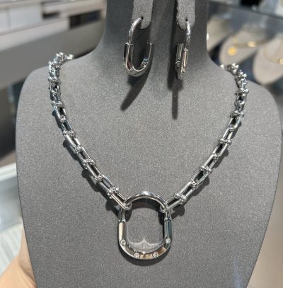 گردنبند و گوشواره تمام  استیل تیفانی لاک 🤌💎