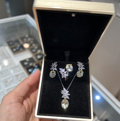 نیمست نقره جواهر سیترین 💛