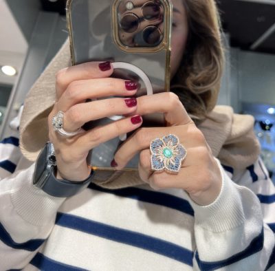 انگشتر طرح طلا لوکس گل دابلت 🌸🤩🤌