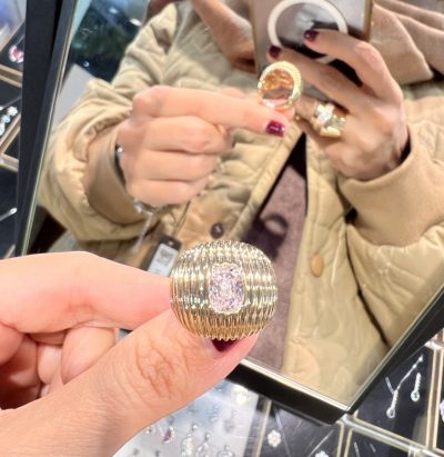 انگشتر طرح طلا لوکس  تک نگین 💎🫶🤌🤩