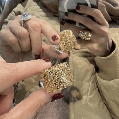 انگشتر طرح طلا لوکس طرح ال وی 🫶