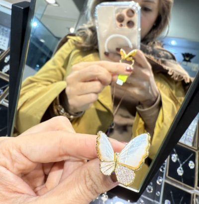 انگشتر طرح طلا پروانه 🤩🦋