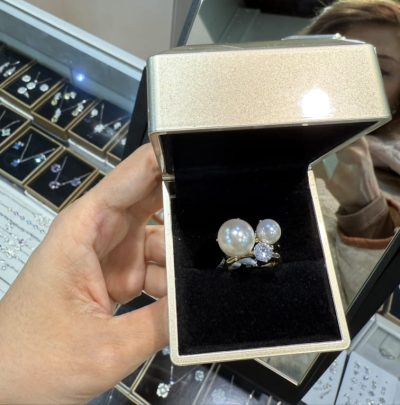 انگشتر طرح طلا مروارید 🤩✨