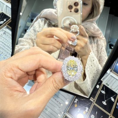 انگشتر طرح جواهر سیترین جذاب 🤌