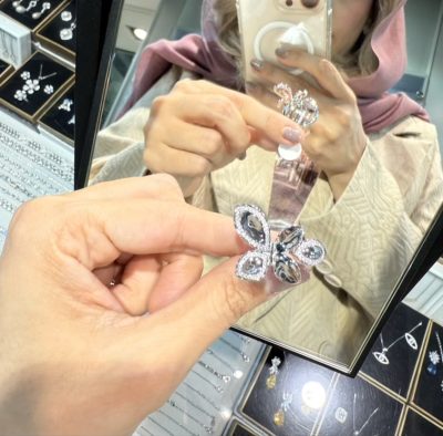 انگشتر طرح جواهر فلاور ✨💎