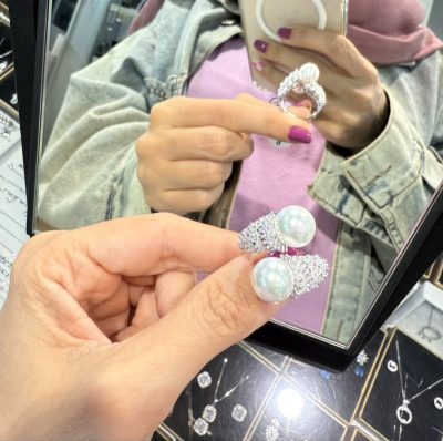 انگشتر نقره جواهر لوکس مروارید اصل💎💍