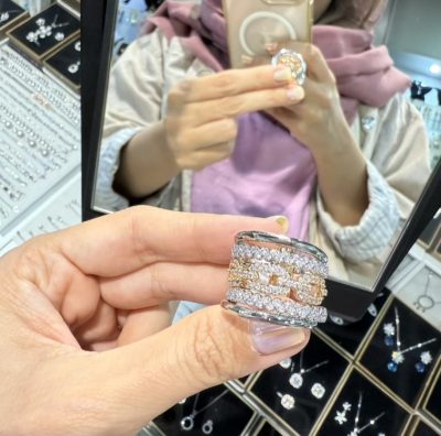 انگشتر طرح طلا پورتوفینو دو رنگ‌🤩👌