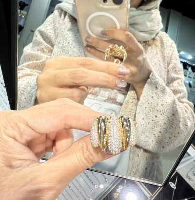 انگشتر طرح طلا رامانی 👌✨