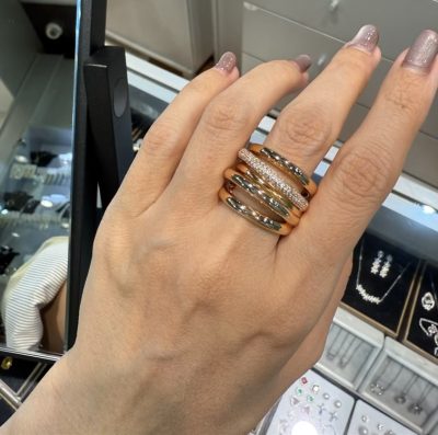 انگشتر طرح طلا لایر 🤩🤩🤩