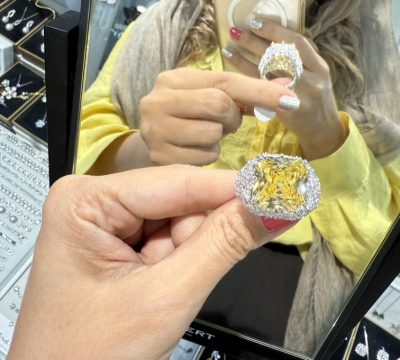 انگشتر طرح جواهر لوکس سیترین👌💛