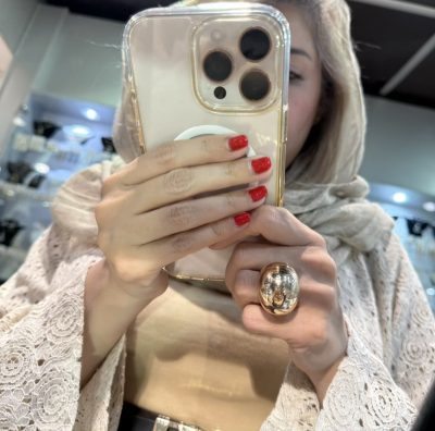 انگشتر طرح طلا بد‌ون نگین دامله 👌