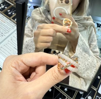 انگشتر طرح طلا فوق لوکس wave👌🤤💍