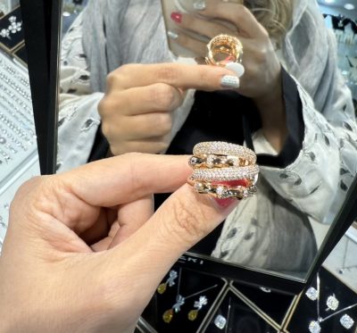 انگشتر طرح طلا لوکس بامبو 🤩👌