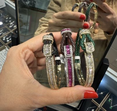 دستبند های چرم  باریک طرح طلا لوکس 🌈👌