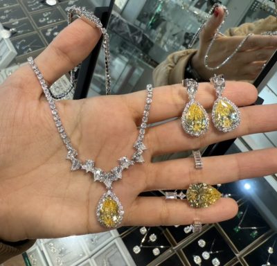 نیمست لوکس سیترین طرح جواهر💎💛