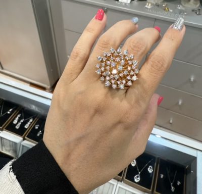 انگشتر طرح طلا قاصدک 👌