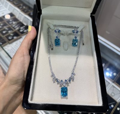 سرویس طرح جواهر توپاز آبی تنیسی  🩵💎