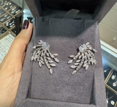گوشواره طرح جواهر مارکیز 💎